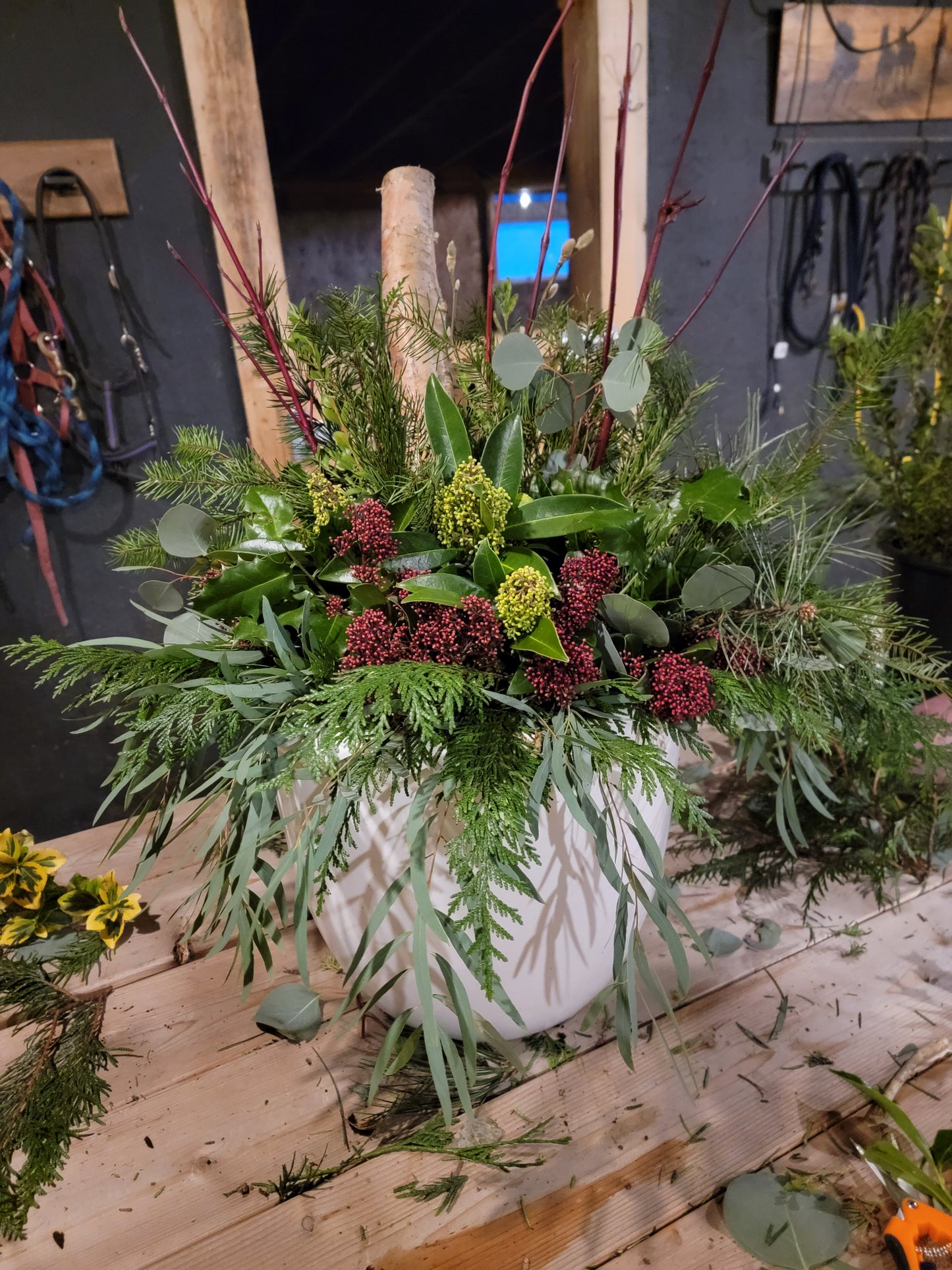 Winter Porch Planter – Small