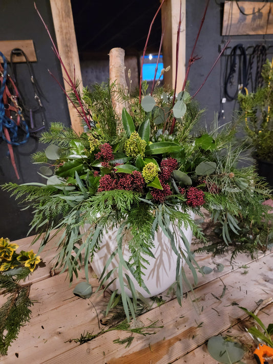 Winter Porch Planter – Small